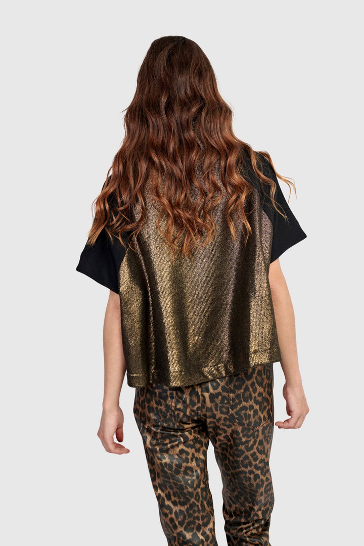 Velma Raglan Top, Gold