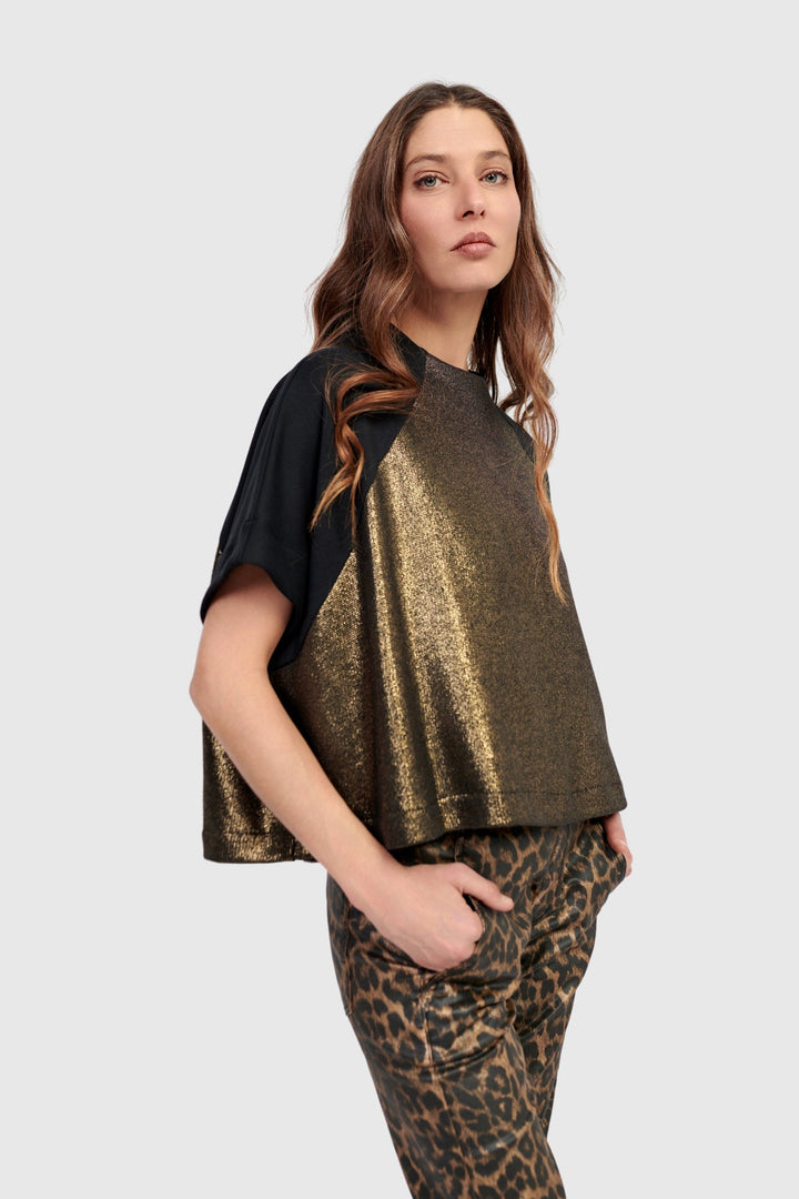 Velma Raglan Top, Gold