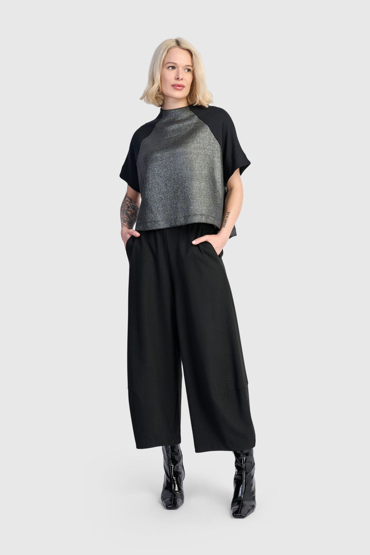 Velma Raglan Top, Silver