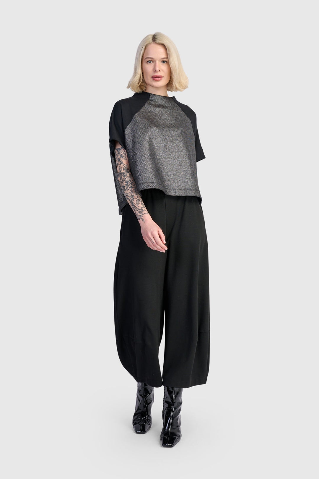 Velma Raglan Top, Silver