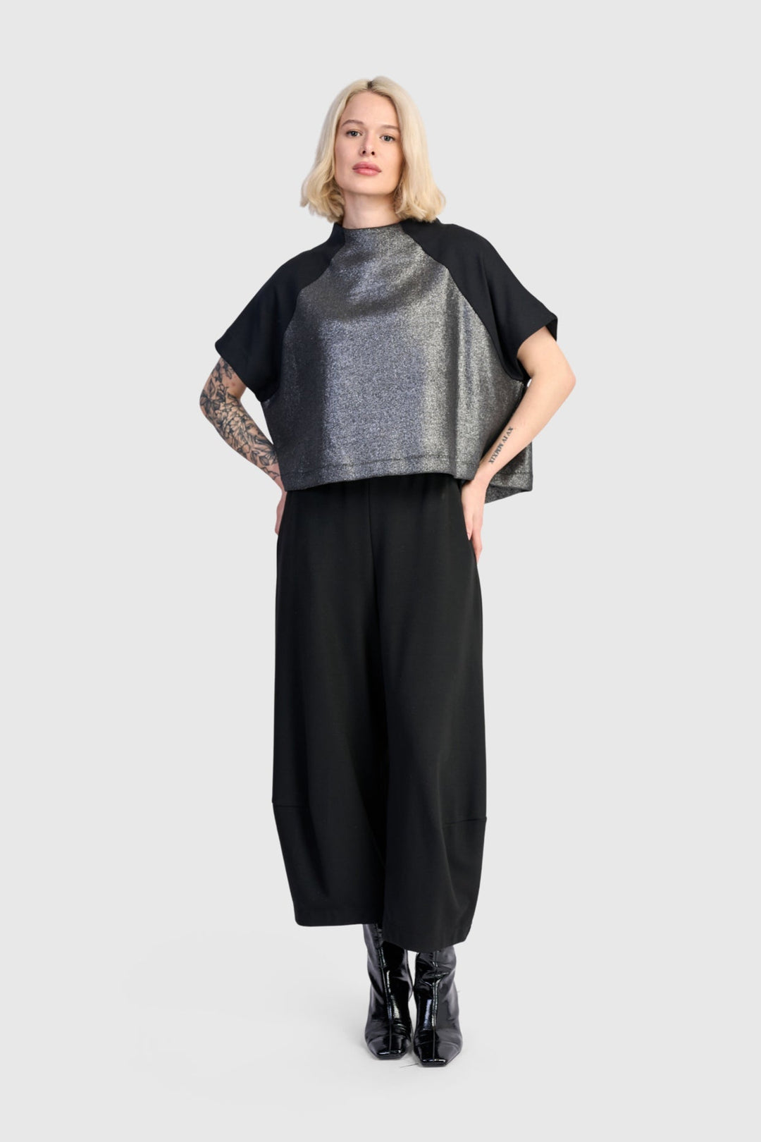 Velma Raglan Top, Silver