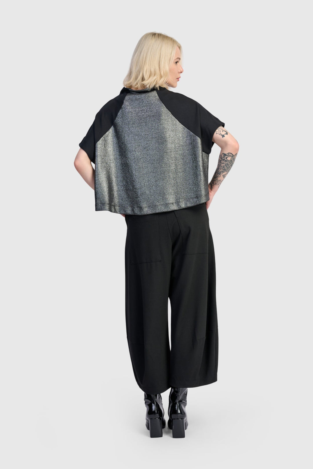 Velma Raglan Top, Silver