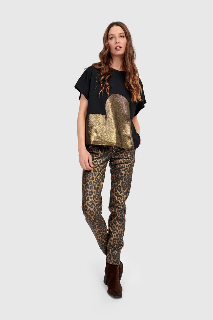 Lola Heart Tee, Gold