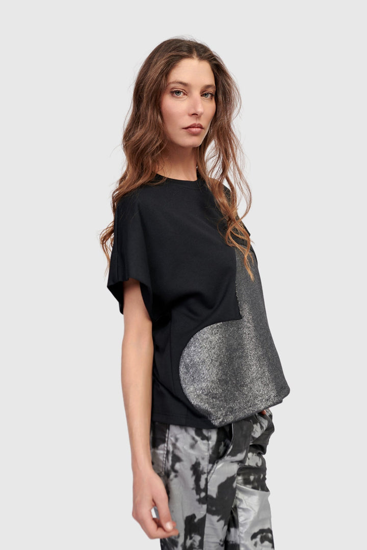 Lola Heart Tee, Silver