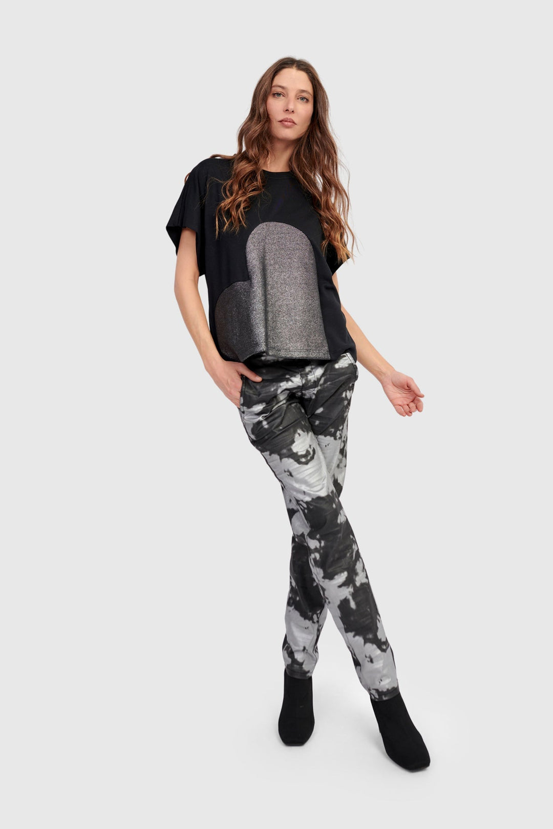 Lola Heart Tee, Silver