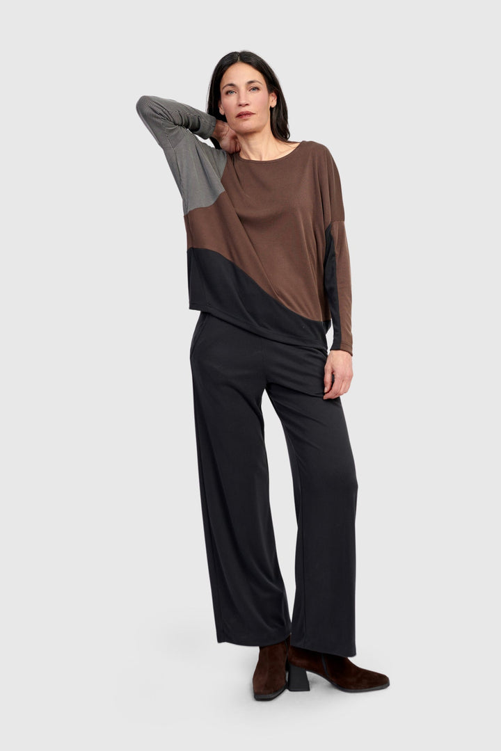Essential Cupro Relaxed Pants, Black