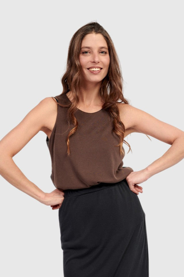 Reversible Cupro Tank Top, Mix
