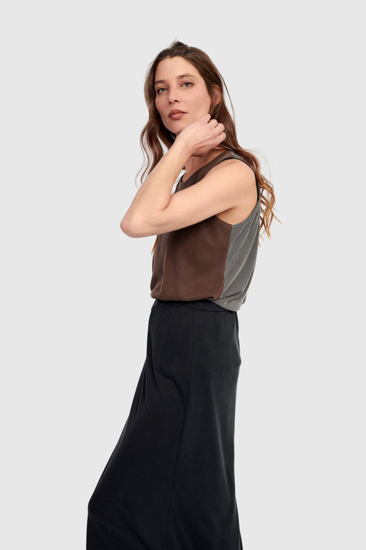 Reversible Cupro Tank Top, Mix