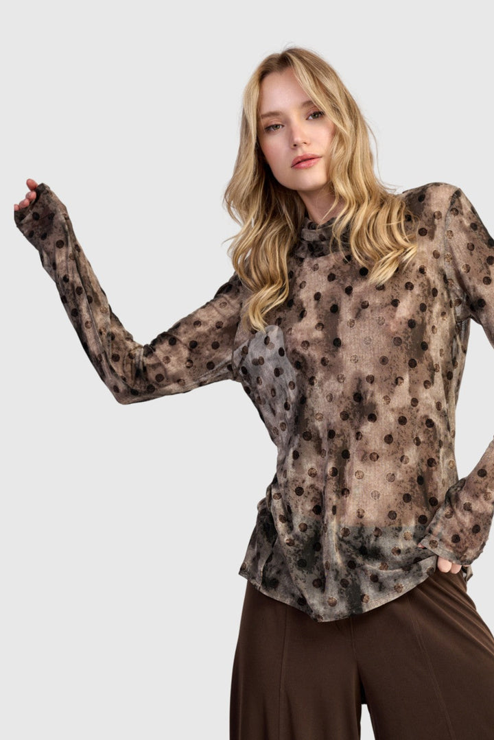 Oriel Mesh Turtleneck, Aquarelle