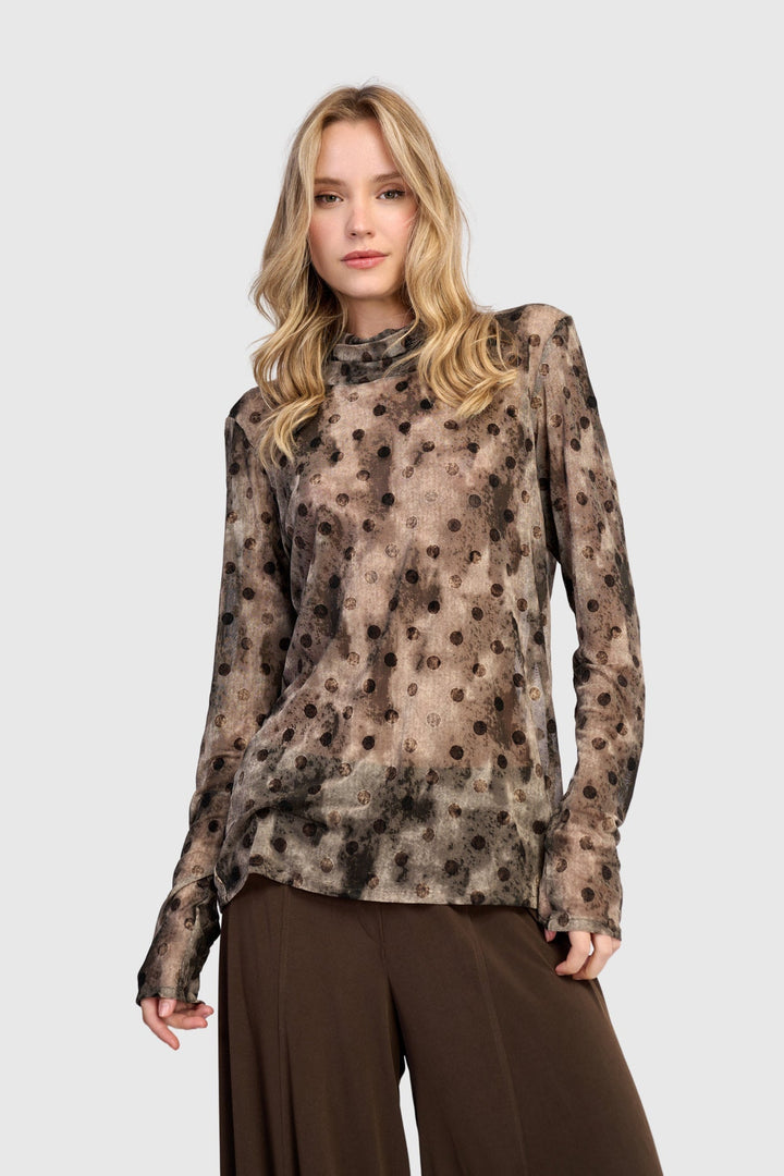 Oriel Mesh Turtleneck, Aquarelle