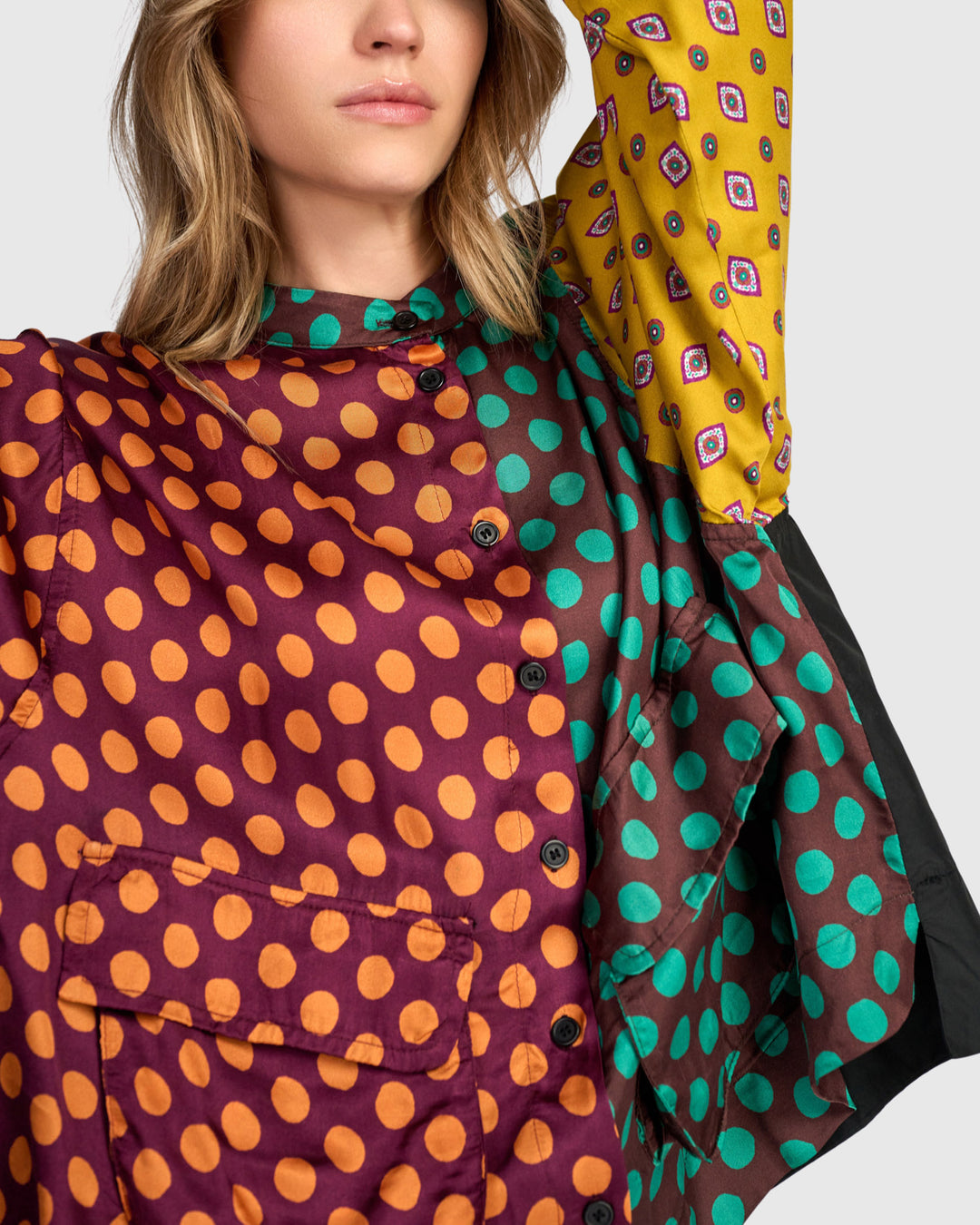 Color Block Dot Top Fusion