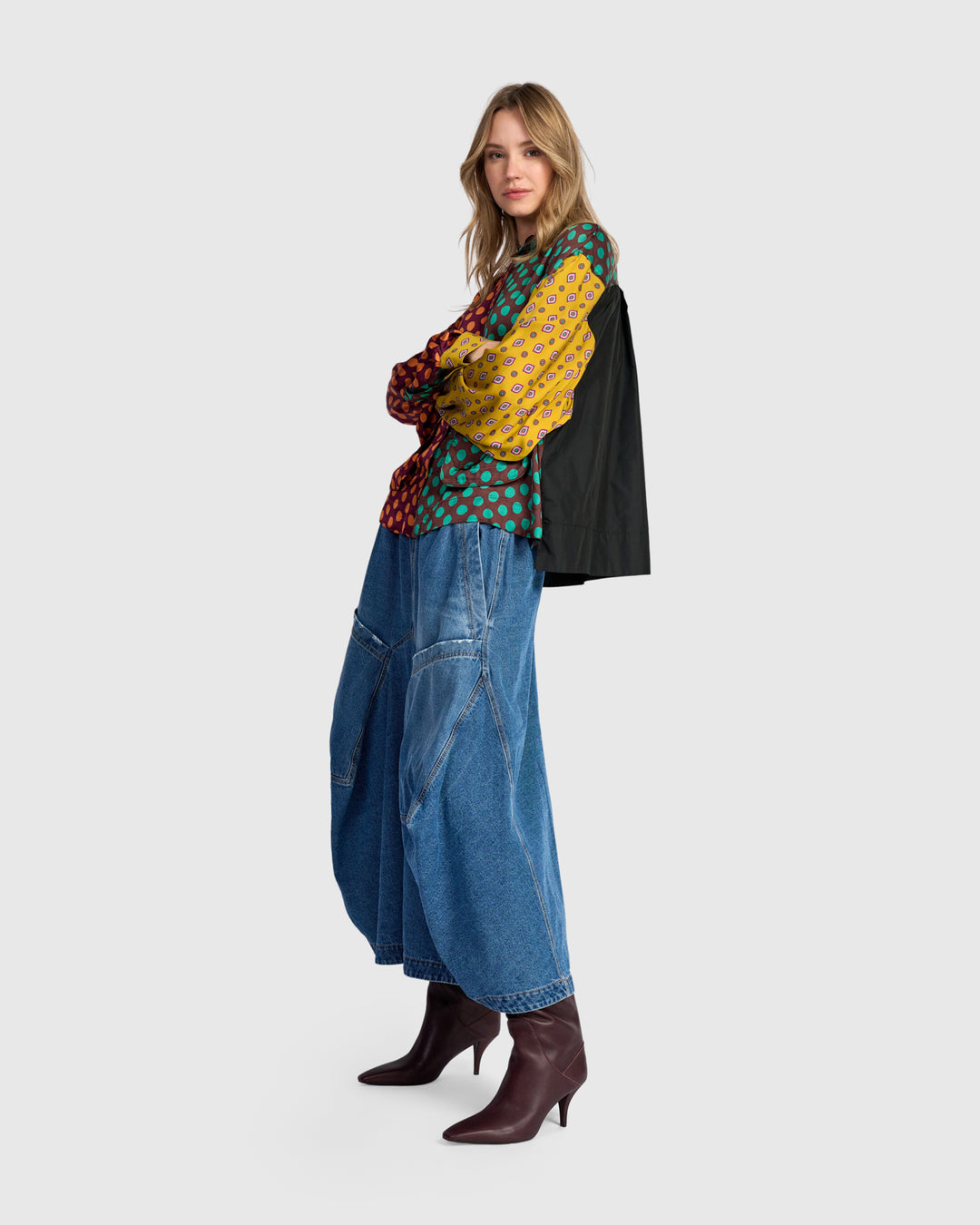 Color Block Dot Top Fusion