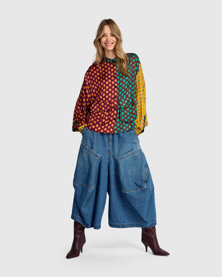 Color Block Dot Top Fusion