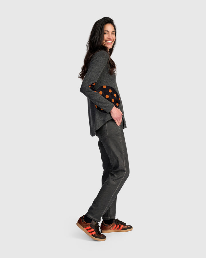Patch Dot V Neck Mix