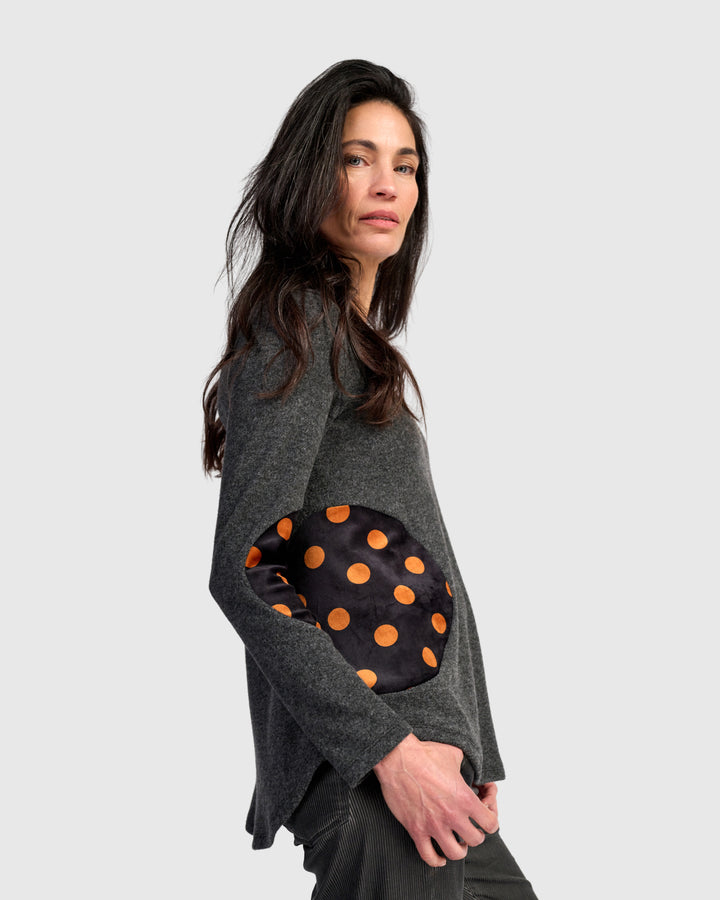 Patch Dot V Neck Mix