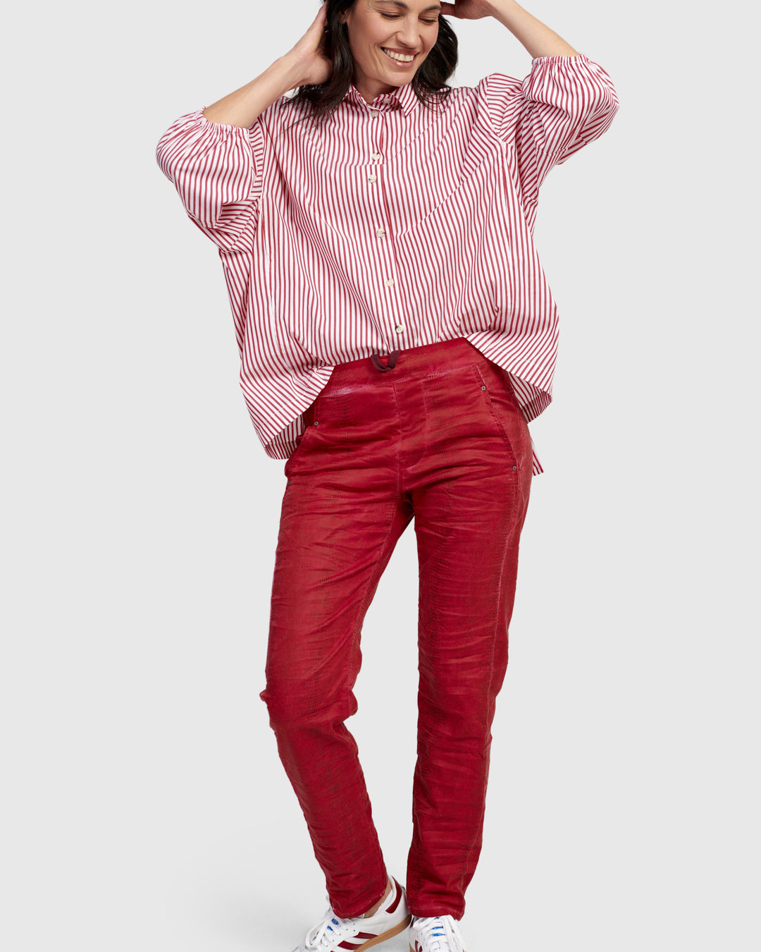 Drawstring Pants Red