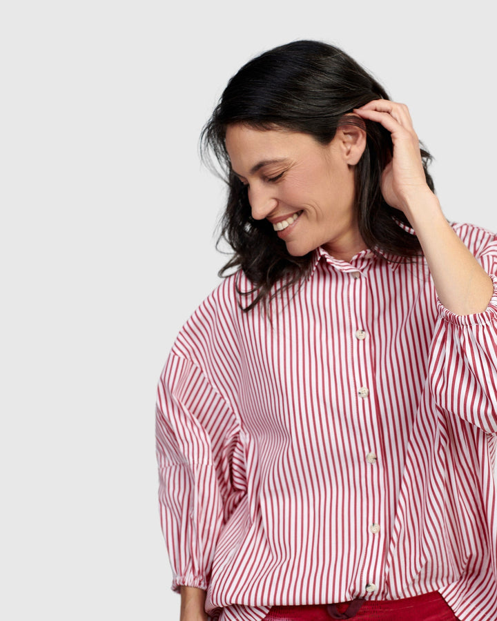 Bethany Button Down Top Stripe