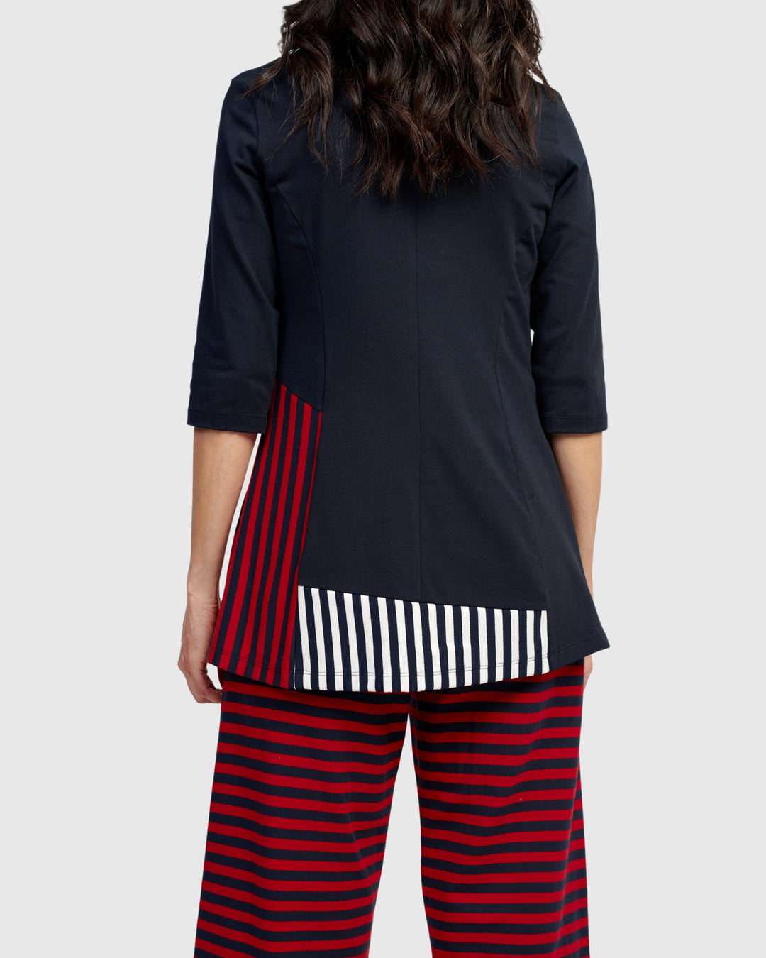 Rowan V Neck Top Stripe