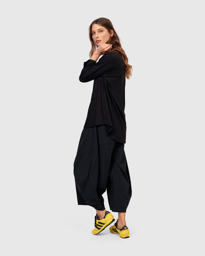 Tekbika V-neck Tunic Top, Black