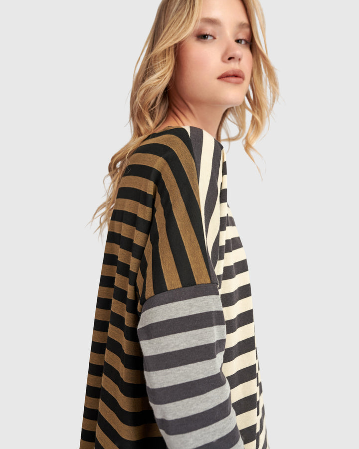 3/4 Sleeve Top Stripes
