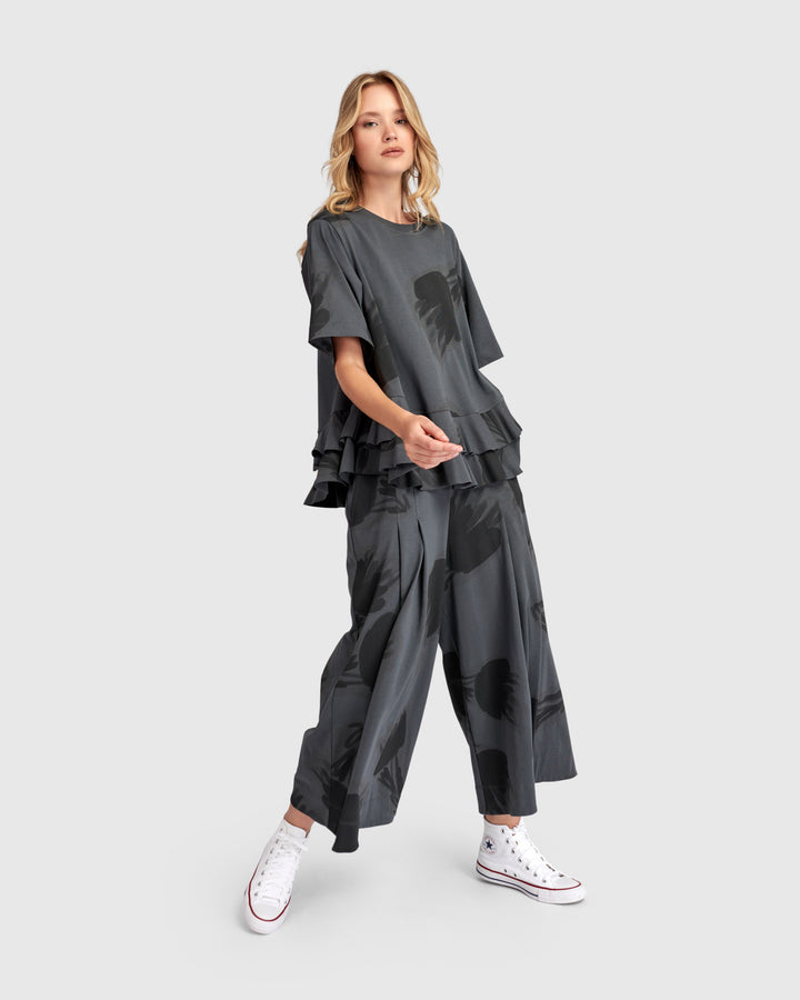 Urban Fleeting Ruffle Top Fog