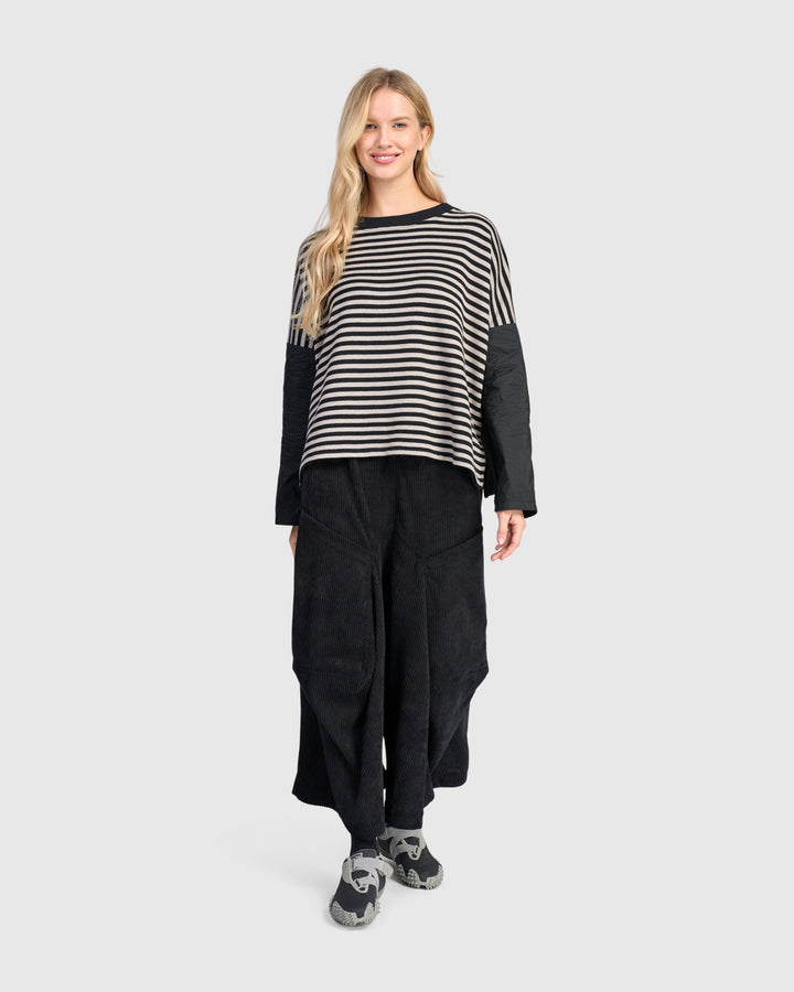 Color Block Sleeve Top Stripe