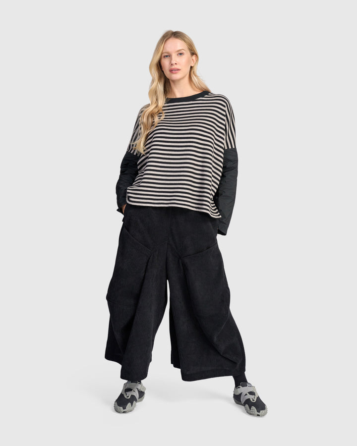 Color Block Sleeve Top Stripe