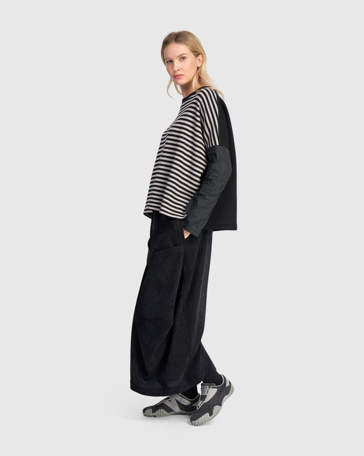 Color Block Sleeve Top Stripe