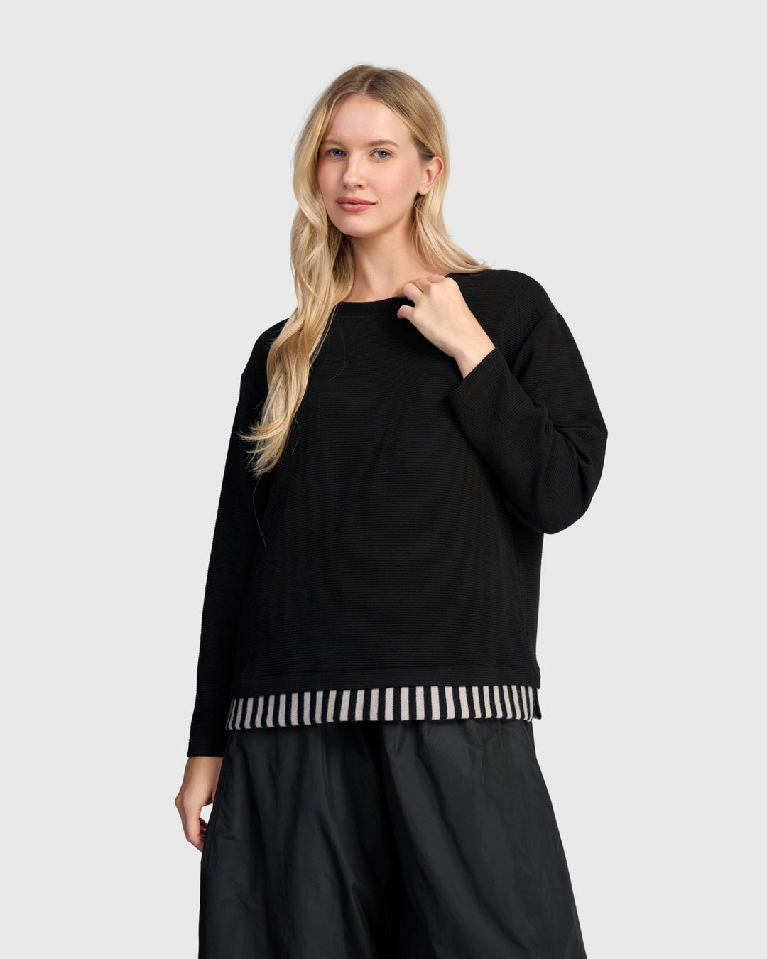Stripe Trim Bottom Top