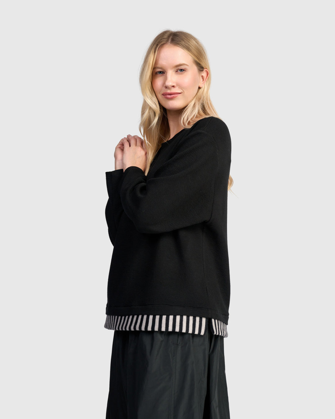 Stripe Trim Bottom Top