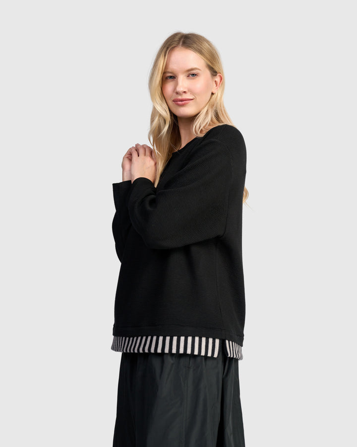 Stripe Trim Bottom Top