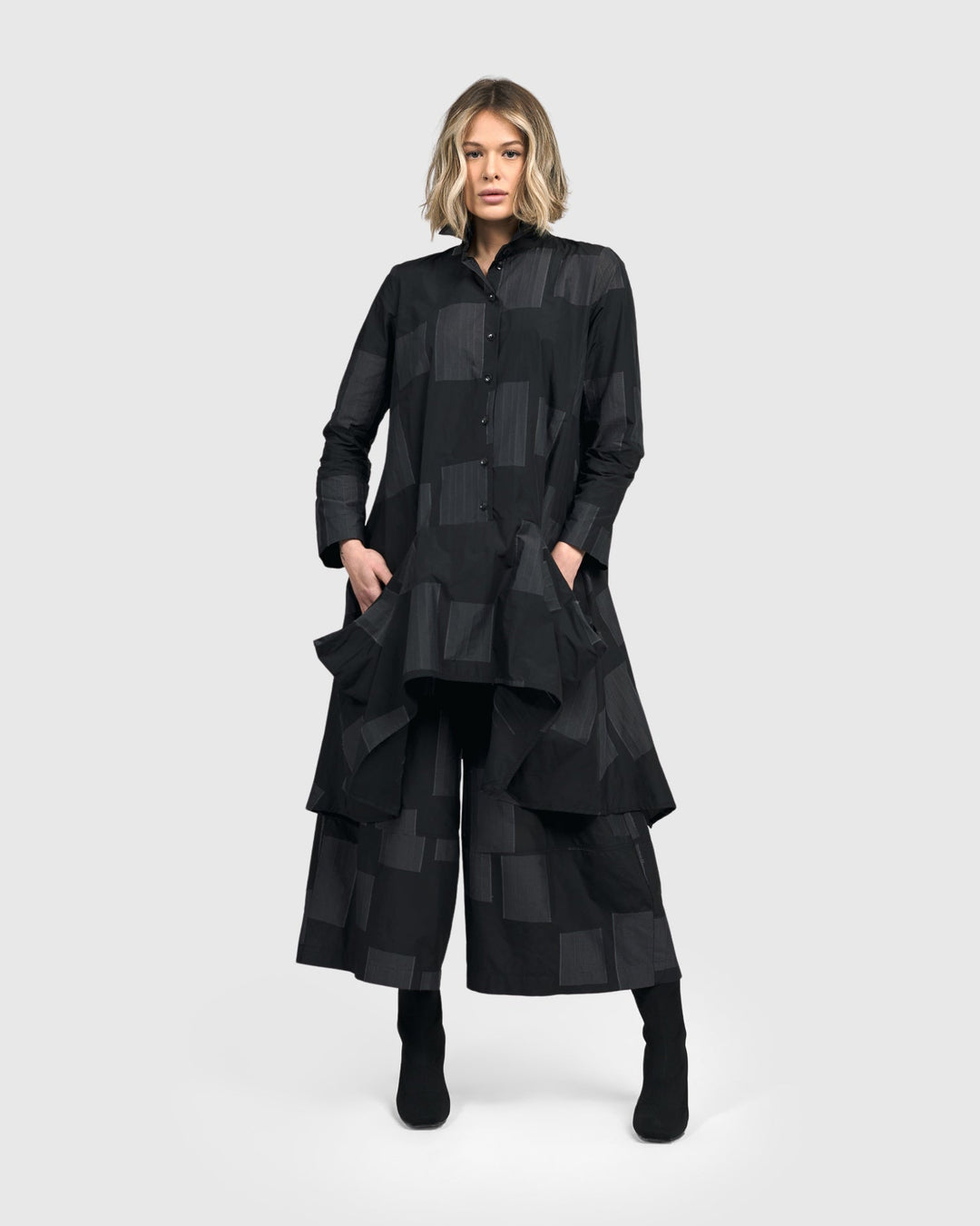 Urban Paradox Oversized Shirt, Squares