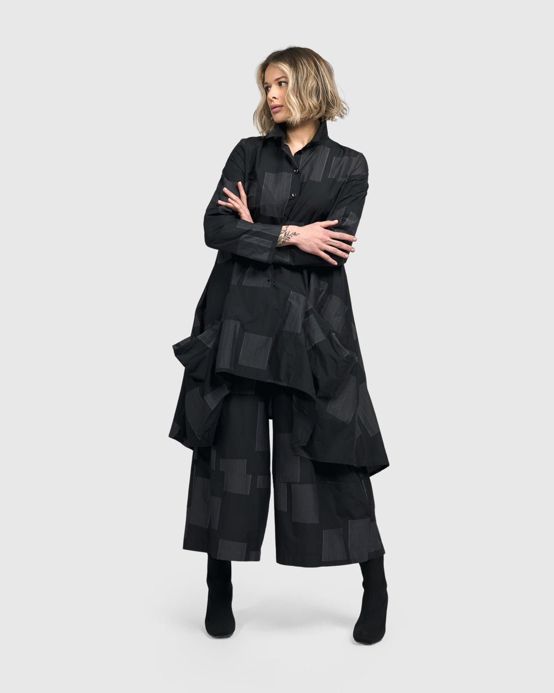 Urban Paradox Oversized Shirt, Squares