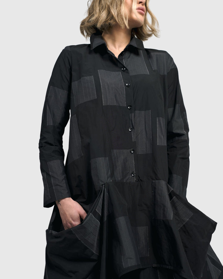 Urban Paradox Oversized Shirt, Squares