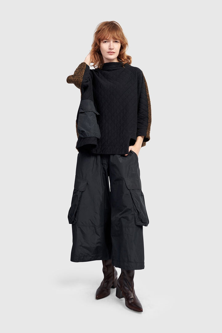 Urban Wide Cargo Pants, Black