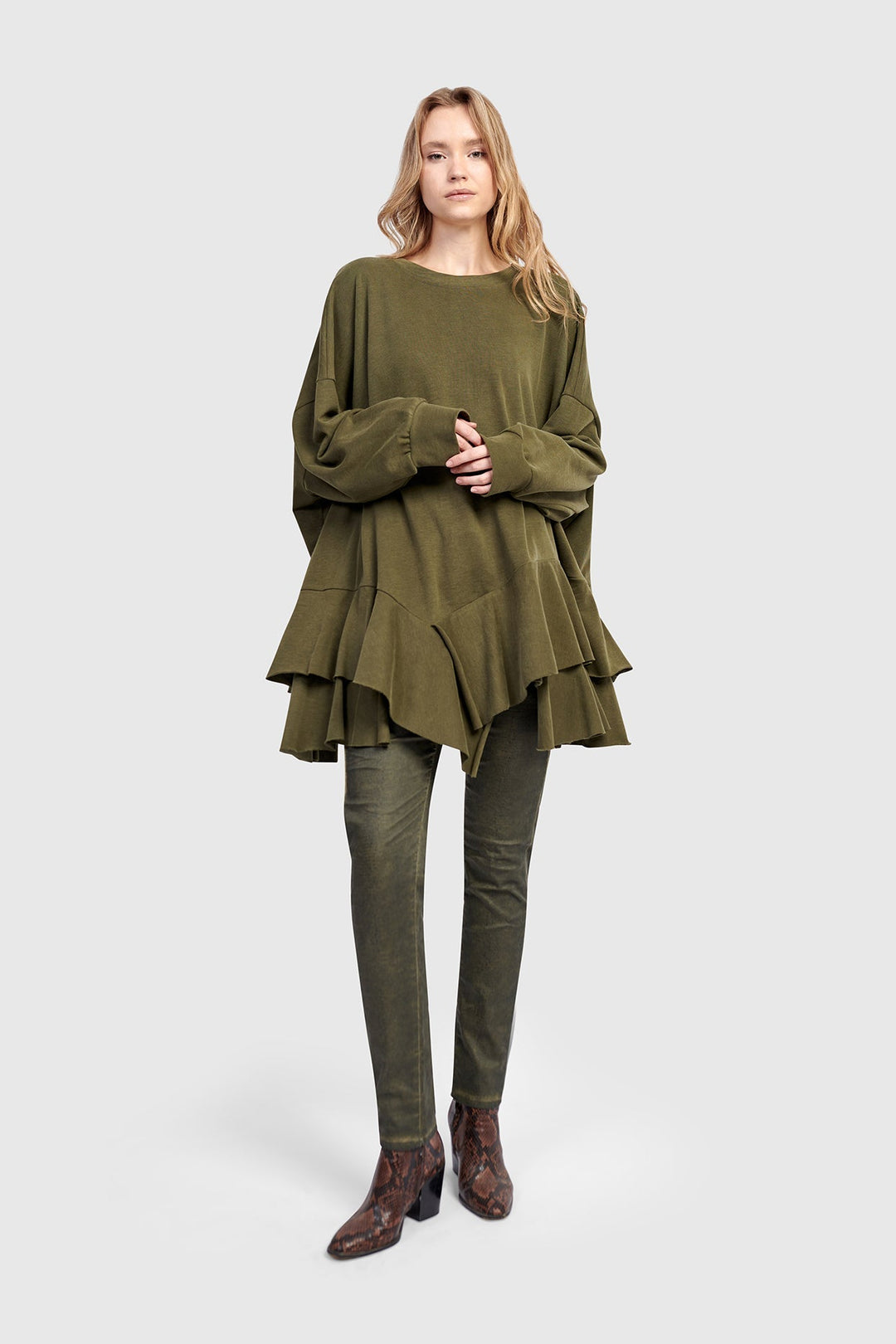 Washed Iconic Stretch Jeans, Green