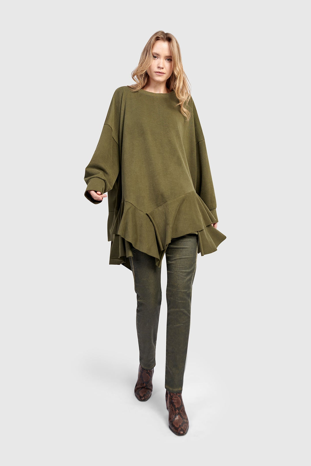 Urban Sahara Oversized Top, Olive