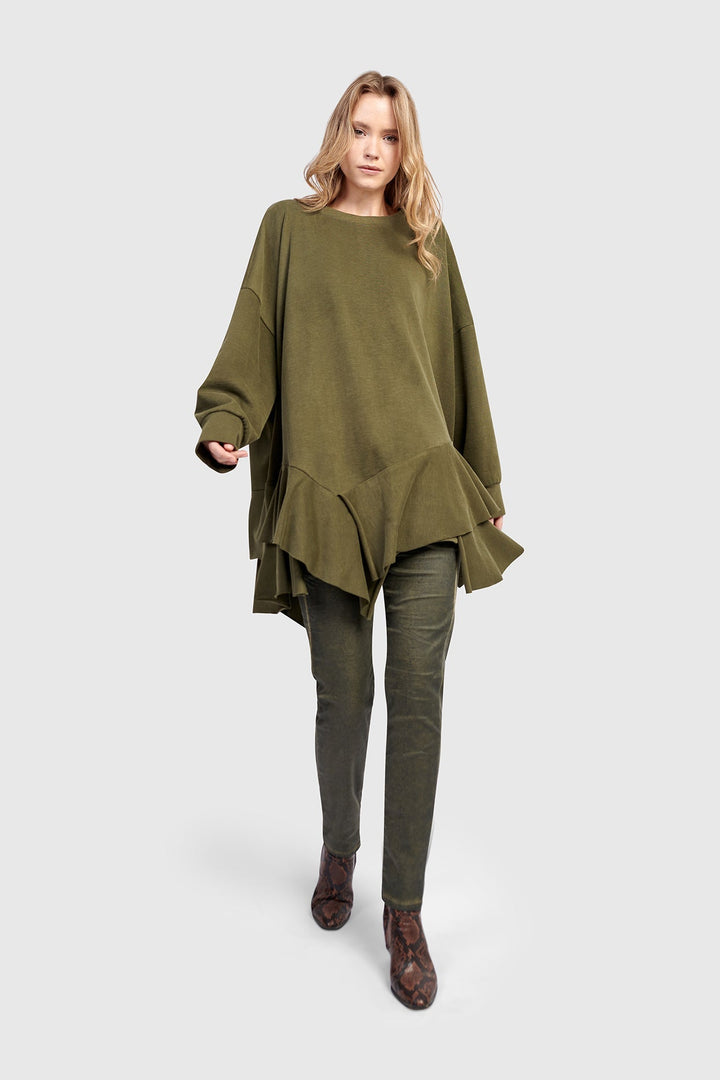 Urban Sahara Oversized Top, Olive