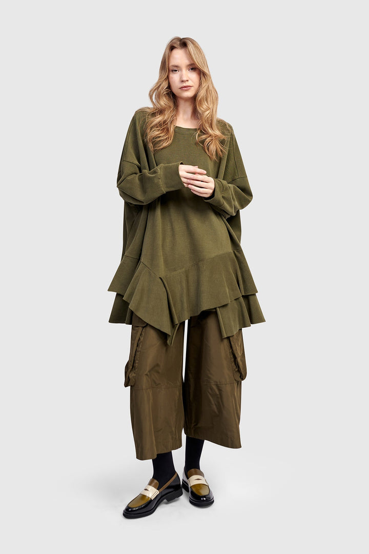 Urban Sahara Oversized Top, Olive