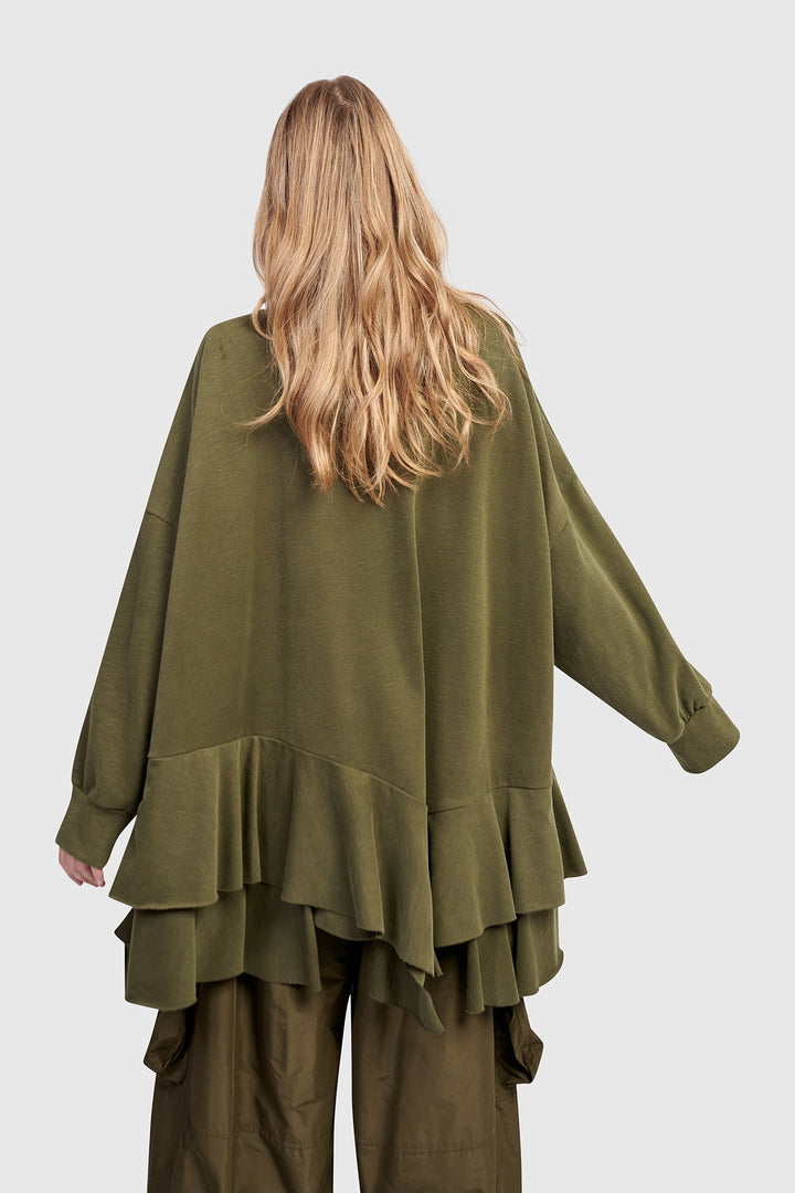 Urban Sahara Oversized Top, Olive