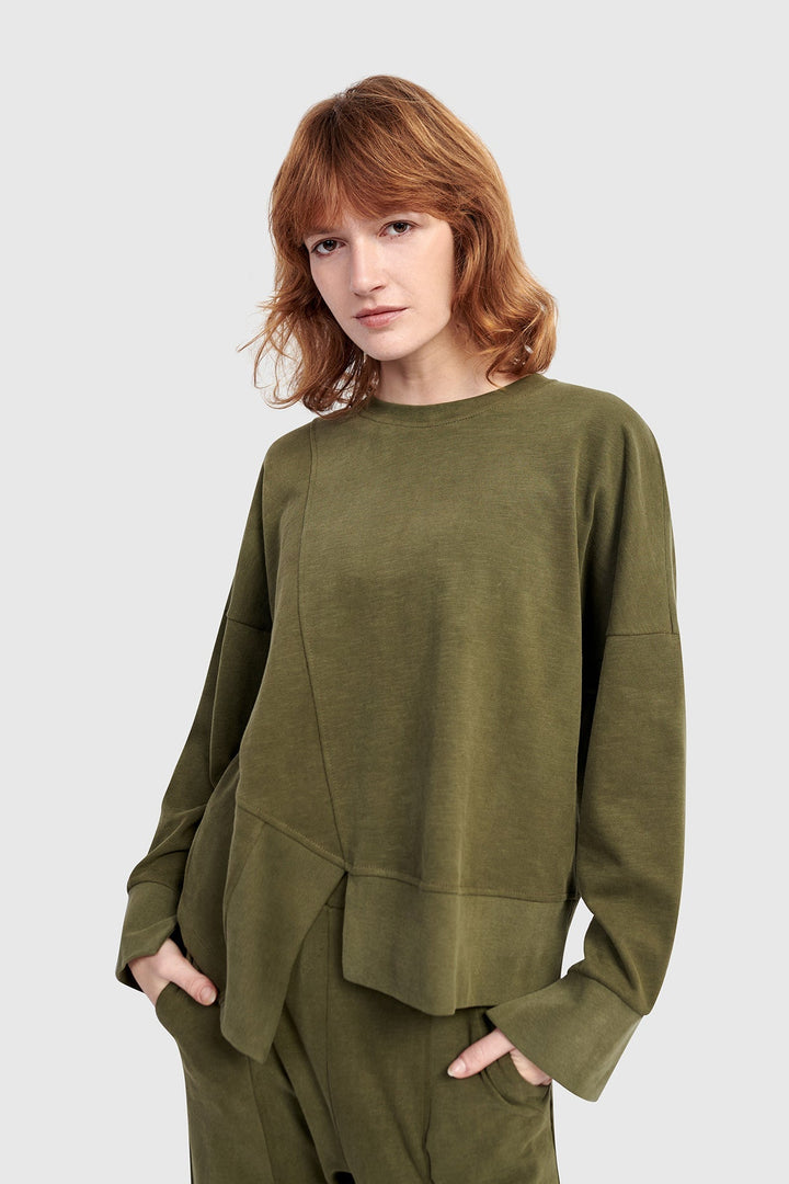 Urban Sirocco Crewneck Top, Olive