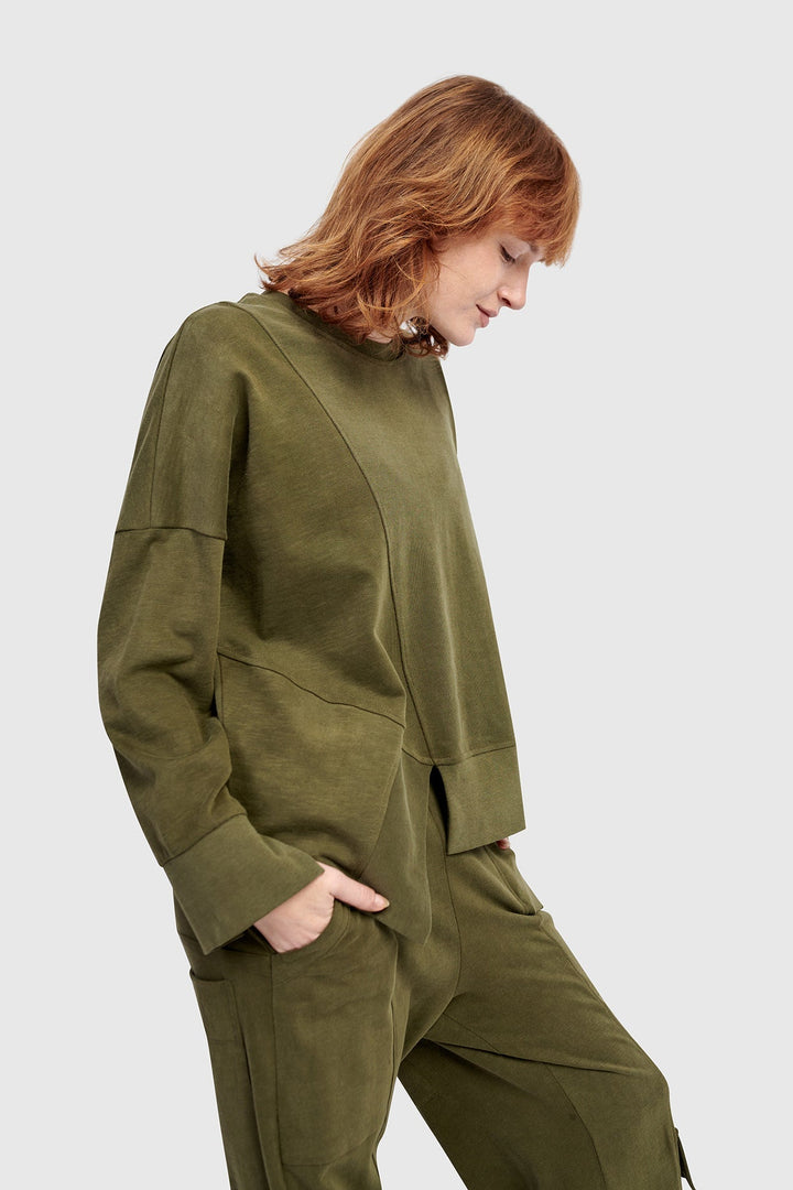 Urban Sirocco Crewneck Top, Olive