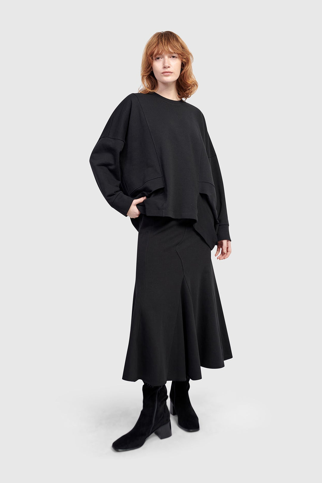 Urban Tucked Sweatshirt, Black