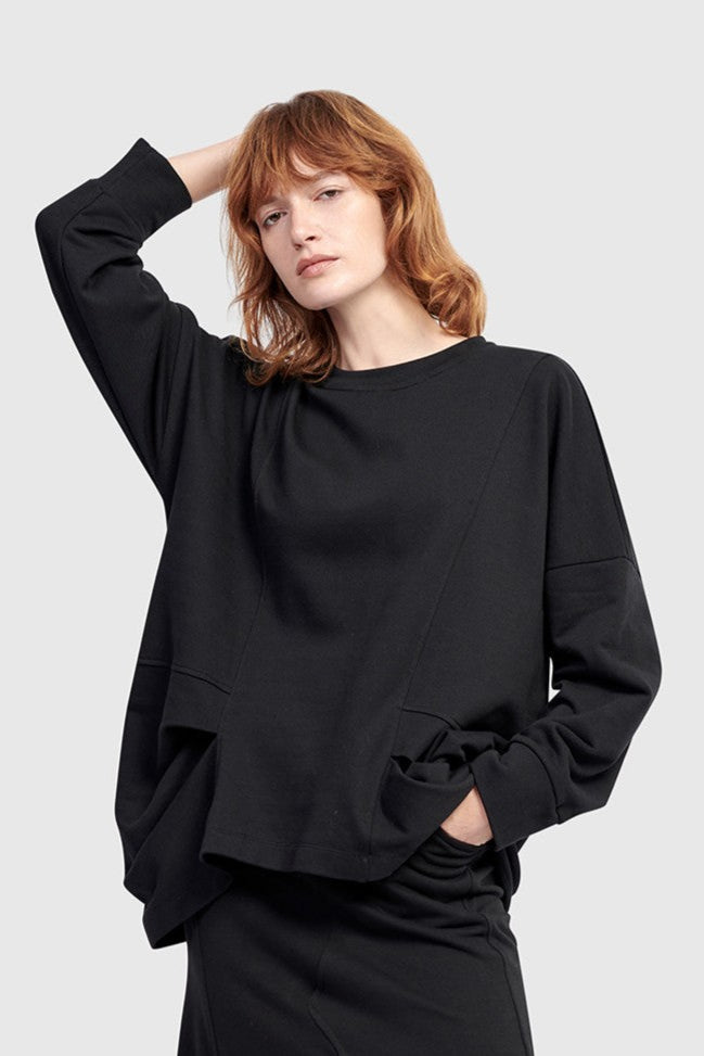 Urban Tucked Sweatshirt, Black