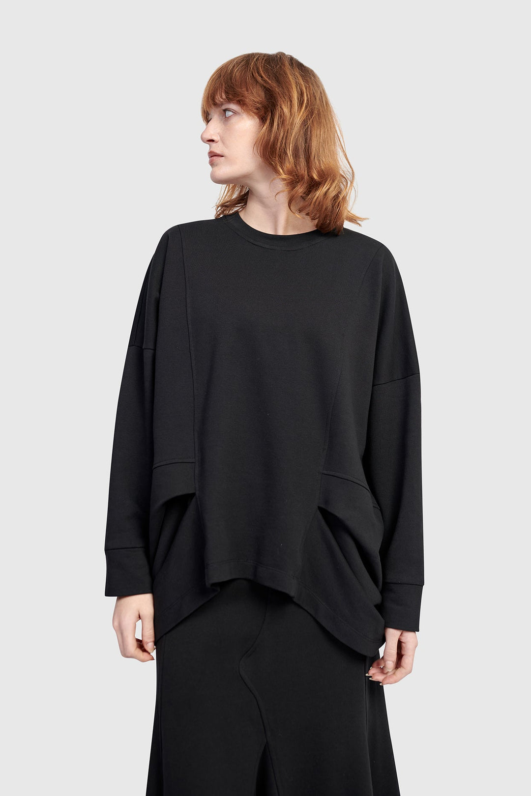 Urban Tucked Sweatshirt, Black