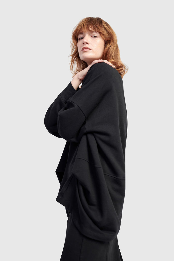 Urban Tucked Sweatshirt, Black