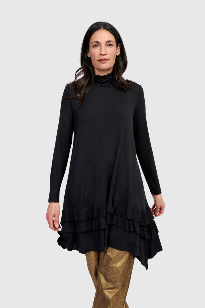 Urban Softie Ruffle Tunic, Black