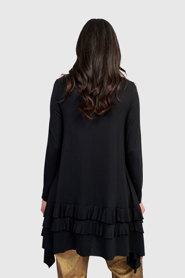 Urban Softie Ruffle Tunic, Black