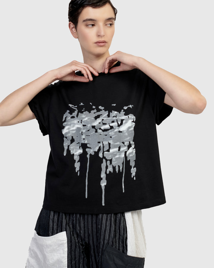 Shortsleeve Abstract Tee Black