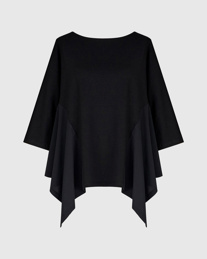 Tekbika Alexia Handkerchief Top, Black